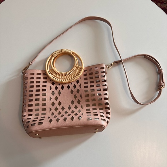 Anthropologie Bamboo Handle Tote Purse - Picture 4 of 8